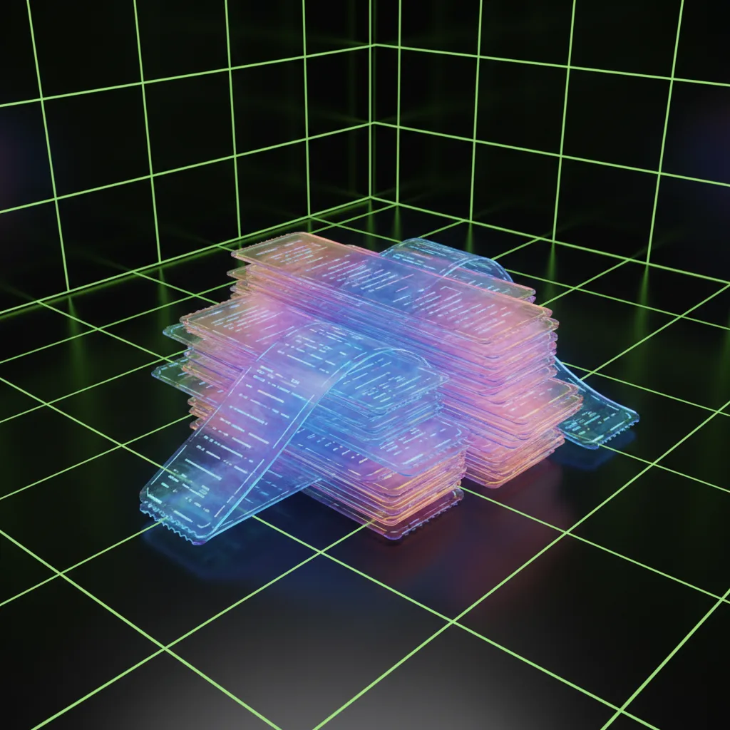 Cryptographic ledger glass tickets stack